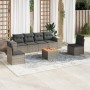 Set de sofás de jardín 7 piezas con cojines ratán PE gris de , Conjuntos de jardín - Ref: Foro24-3257726, Precio: 411,73 €, D...