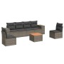 Set de sofás de jardín 7 piezas con cojines ratán PE gris de , Conjuntos de jardín - Ref: Foro24-3257726, Precio: 411,73 €, D...