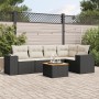 Set de sofás de jardín 6 piezas y cojines ratán sintético negro de , Conjuntos de jardín - Ref: Foro24-3257764, Precio: 377,9...