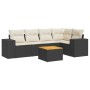 Set de sofás de jardín 6 piezas y cojines ratán sintético negro de , Conjuntos de jardín - Ref: Foro24-3257764, Precio: 377,9...