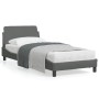 Estructura de cama con cabecero de tela gris oscuro 90x200 cm de , Camas y somieres - Ref: Foro24-373106, Precio: 112,30 €, D...