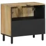 Armario de lavabo para baño madera maciza de acacia 62x33x58 cm de , Tocadores de baño - Ref: Foro24-358231, Precio: 155,78 €...