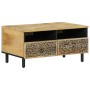 Mesa de centro de madera maciza mango 80x54x40 cm de , Mesas de centro - Ref: Foro24-358225, Precio: 131,81 €, Descuento: %