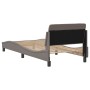 Estructura de cama con cabecero de tela gris taupe 80x200 cm de , Camas y somieres - Ref: Foro24-373069, Precio: 112,49 €, De...