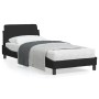 Estructura de cama con cabecero de terciopelo negro 80x200 cm de , Camas y somieres - Ref: Foro24-373074, Precio: 108,62 €, D...