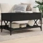 Mesa de centro madera de ingeniería y metal negro 100x50x50 cm de , Mesas de centro - Ref: Foro24-845356, Precio: 84,02 €, De...