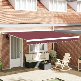 Toldo retráctil manual burdeos 400x300 cm en Toldos | Comprar online en Foru.es
