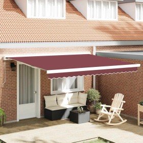 Toldo retráctil manual burdeos 400x300 cm en Toldos | Comprar online en Foru.es
