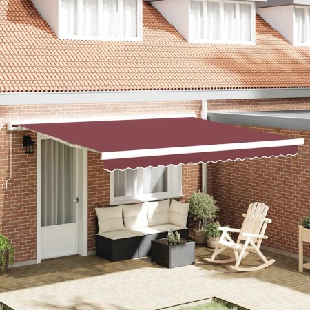 Toldo retráctil manual burdeos 400x300 cm en Toldos | Comprar online en Foru.es