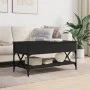 Mesa de centro madera de ingeniería y metal negro 100x50x50 cm de , Mesas de centro - Ref: Foro24-845356, Precio: 84,02 €, De...