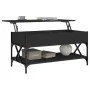 Mesa de centro madera de ingeniería y metal negro 100x50x50 cm de , Mesas de centro - Ref: Foro24-845356, Precio: 84,02 €, De...