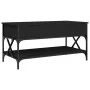 Mesa de centro madera de ingeniería y metal negro 100x50x50 cm de , Mesas de centro - Ref: Foro24-845356, Precio: 84,02 €, De...