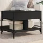 Mitteltisch aus Ingenieurholz und schwarzem Metall 70x50x50 cm von , Couchtisch - Ref: Foro24-845361, Preis: 70,42 €, Rabatt: %