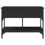 Mitteltisch aus Ingenieurholz und schwarzem Metall 70x50x50 cm von , Couchtisch - Ref: Foro24-845361, Preis: 70,42 €, Rabatt: %