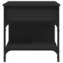 Mitteltisch aus Ingenieurholz und schwarzem Metall 70x50x50 cm von , Couchtisch - Ref: Foro24-845361, Preis: 70,42 €, Rabatt: %