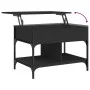 Mitteltisch aus Ingenieurholz und schwarzem Metall 70x50x50 cm von , Couchtisch - Ref: Foro24-845361, Preis: 70,42 €, Rabatt: %