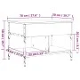 Mitteltisch aus Ingenieurholz und schwarzem Metall 70x50x50 cm von , Couchtisch - Ref: Foro24-845361, Preis: 70,42 €, Rabatt: %
