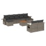 Set de sofás de jardín 10 pzas con cojines ratán sintético gris de , Conjuntos de jardín - Ref: Foro24-3257110, Precio: 608,0...