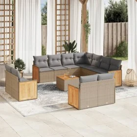 Set de sofás de jardín 12 pzas y cojines ratán sintético marrón de , Conjuntos de jardín - Ref: Foro24-3260589, Precio: 886,7...