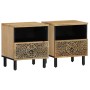Mesitas de noche 2 uds madera maciza de mango 40x33x46 cm de , Mesitas de noche - Ref: Foro24-358219, Precio: 155,91 €, Descu...