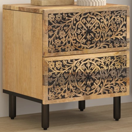 Mesita de noche de madera maciza de mango 40x33x46 cm de , Mesitas de noche - Ref: Foro24-358210, Precio: 103,38 €, Descuento: %