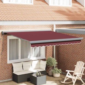 Toldo retráctil manual burdeos 300x250 cm en Toldos | Comprar online en Foru.es