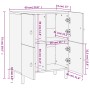 Armario auxiliar madera maciza de mango 60x33x75 cm de , Aparadores - Ref: Foro24-358238, Precio: 187,96 €, Descuento: %