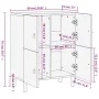Armario auxiliar madera maciza de mango 60x33x75 cm de , Aparadores - Ref: Foro24-358238, Precio: 175,89 €, Descuento: %