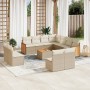 Set de sofás de jardín 12 pzas y cojines ratán sintético marrón de , Conjuntos de jardín - Ref: Foro24-3260175, Precio: 802,5...
