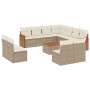 Set de sofás de jardín 12 pzas y cojines ratán sintético marrón de , Conjuntos de jardín - Ref: Foro24-3260175, Precio: 802,5...
