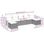 Set de sofás de jardín 7 piezas con cojines ratán PE gris de , Conjuntos de jardín - Ref: Foro24-3260317, Precio: 403,76 €, D...