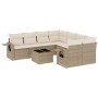 Set de sofás de jardín 9 pzas con cojines ratán sintético beige de , Conjuntos de jardín - Ref: Foro24-3252295, Precio: 661,6...