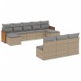 Juego de sofás jardín con cojines beige 10 pzas ratán sintético de , Conjuntos de jardín - Ref: Foro24-3260470, Precio: 573,2...