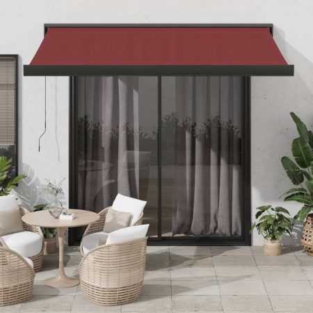Toldo retráctil manual color burdeos 350x250 cm en Toldos | Comprar online en Foru.es