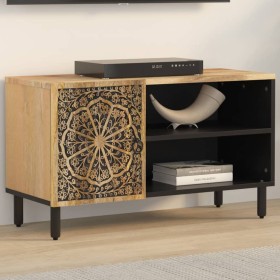 Mueble de TV madera maciza de mango 80x31x46 cm de , Muebles TV - Ref: Foro24-358227, Precio: 106,09 €, Descuento: %