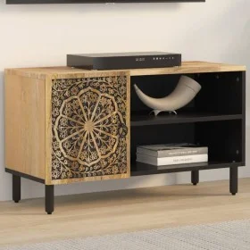 Mueble de TV madera maciza de mango 80x31x46 cm de , Muebles TV - Ref: Foro24-358227, Precio: 104,27 €, Descuento: %