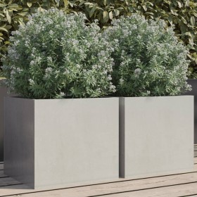 Jardineras 2 unidades acero inoxidable plateado 32x30x29 cm de , Maceteros y jardineras - Ref: Foro24-841544, Precio: 74,87 €...