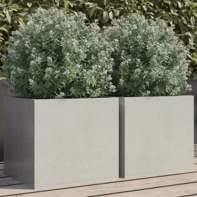 Jardineras 2 unidades acero inoxidable plateado 32x30x29 cm de , Maceteros y jardineras - Ref: Foro24-841544, Precio: 71,79 €...