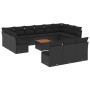 Set sofás de jardín 14 pzas con cojines ratán sintético negro de , Conjuntos de jardín - Ref: Foro24-3223899, Precio: 860,70 ...