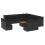 Set sofás de jardín 14 pzas con cojines ratán sintético negro de , Conjuntos de jardín - Ref: Foro24-3223934, Precio: 876,74 ...