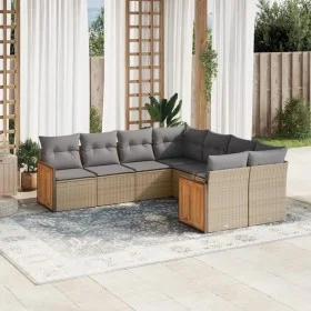 Juego de sofás de jardín con cojines beige 8 pzas ratán PE de , Conjuntos de jardín - Ref: Foro24-3260638, Precio: 549,47 €, ...
