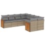Juego de sofás de jardín con cojines beige 8 pzas ratán PE de , Conjuntos de jardín - Ref: Foro24-3260638, Precio: 539,64 €, ...