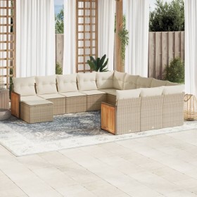 Set de sofás de jardín 12 pzas y cojines ratán sintético marrón de , Conjuntos de jardín - Ref: Foro24-3260665, Precio: 853,1...