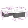 Set de sofás de jardín 11 pzas y cojines ratán sintético negro de , Sofás modulares de exterior - Ref: Foro24-3224306, Precio...
