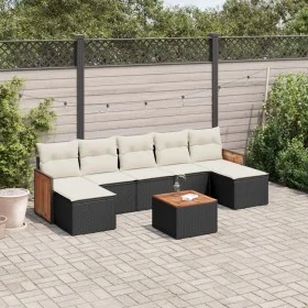Set de sofás de jardín 8 piezas y cojines ratán sintético negro de , Conjuntos de jardín - Ref: Foro24-3260320, Precio: 440,5...