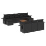 Set de sofás de jardín 11 pzas y cojines ratán sintético negro de , Conjuntos de jardín - Ref: Foro24-3257112, Precio: 706,10...