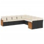 Set de sofás de jardín 10 pzas cojines ratán sintético negro de , Conjuntos de jardín - Ref: Foro24-3260432, Precio: 596,94 €...