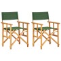 Sillas de director 2 uds madera maciza de teca verde de vidaXL, Sillas de jardín - Ref: Foro24-45949, Precio: 113,74 €, Descu...