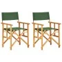 Sillas de director 2 uds madera maciza de teca verde de vidaXL, Sillas de jardín - Ref: Foro24-45949, Precio: 112,18 €, Descu...