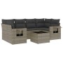 Set de sofás de jardín 7 piezas con cojines ratán PE gris de , Conjuntos de jardín - Ref: Foro24-3252257, Precio: 463,74 €, D...